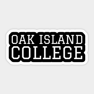 Curse of Oak Island College Sticker